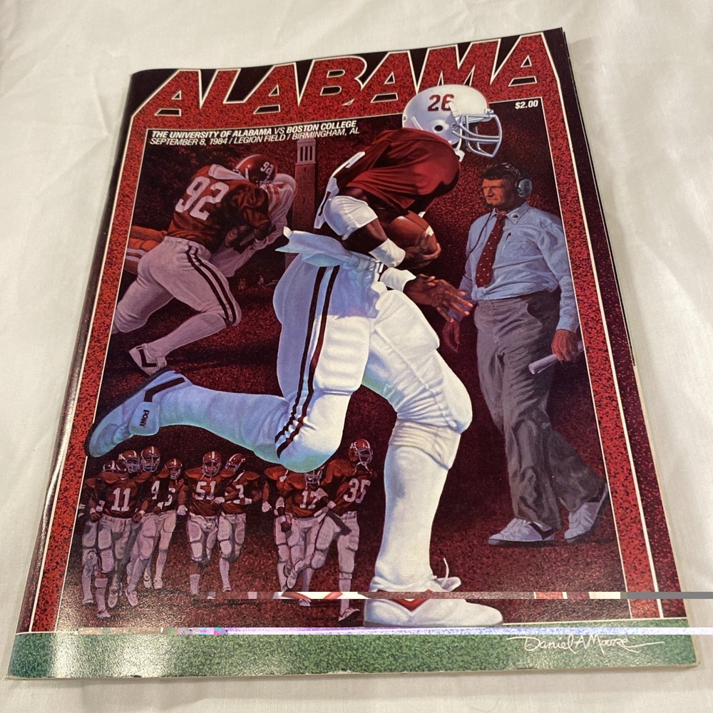 Alabama vs Boston College 1984 Program Legion Field